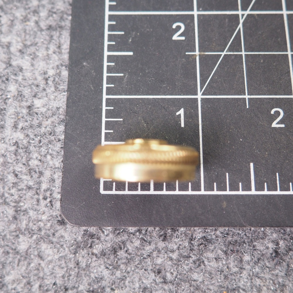 Olds Ambassador Trumpet Bottom Valve Cap Gold Brass Replacement Part 9722